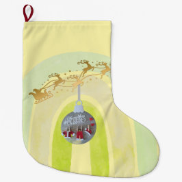 Schattig Kerstbel Lijntekening Grote Kerstsok