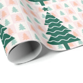 Schattig Kerstboom Vakantieontwerp. Cadeaupapier (Rol Hoek)