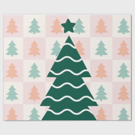 Schattig Kerstboom Vakantieontwerp. Cadeaupapier