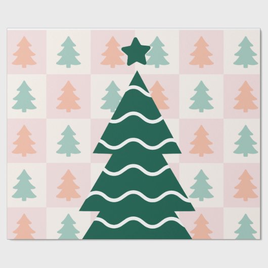 Schattig Kerstboom Vakantieontwerp. Cadeaupapier (Vlak)