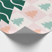 Schattig Kerstboom Vakantieontwerp. Cadeaupapier (Hoek)
