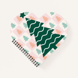 Schattig Kerstboom Vakantieontwerp. Notitieboek