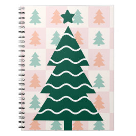 Schattig Kerstboom Vakantieontwerp. Notitieboek