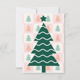 Schattig Kerstboom Vakantieontwerp. RSVP Kaartje