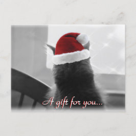 Schattig kerstcadeaubon briefkaart