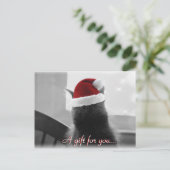 Schattig kerstcadeaubon briefkaart (Staand voorkant)