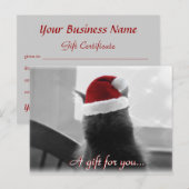 Schattig kerstcadeaubon briefkaart (Voorkant / Achterkant)