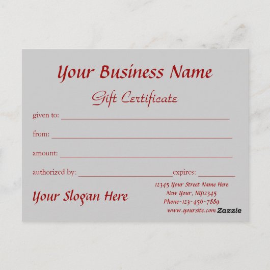 Schattig kerstcadeaubon briefkaart (Achterkant)