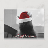 Schattig kerstcadeaubon briefkaart (Voorkant)