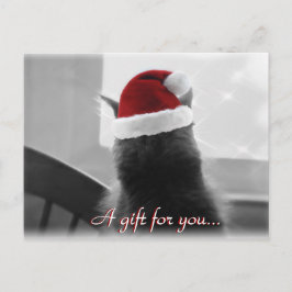 Schattig kerstcadeaubon briefkaart