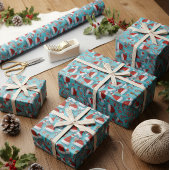 Schattig kerstcadeaupapier cadeaupapier