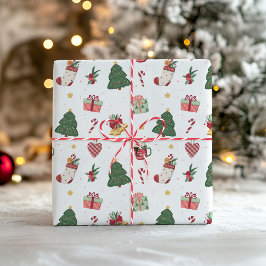 Schattig kerstcadeaupapier cadeaupapier