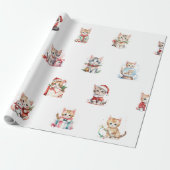 Schattig kerstcadeaupapier voor kerstcadeautjes cadeaupapier (Uitgerold)