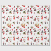 Schattig kerstcadeautje 2 omslagpapier cadeaupapier (Vlak)