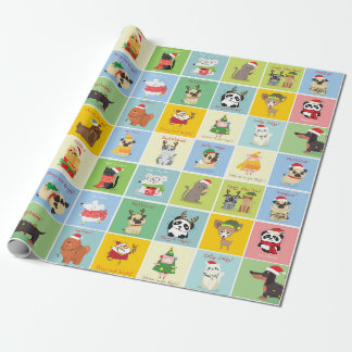Schattig kerstdieren Verpakkingspapier Cadeaupapier