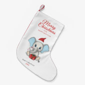 Schattig kerstfeest | Gepersonaliseerd Kleine Kerstsok (Voorkant (Hangend))