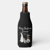 Schattig kerstfeest Kaboutertjes Flesjeskoeler (Fles Voorkant)