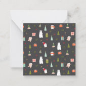 Schattig kerstfeest notitiekaartje (Achterkant)