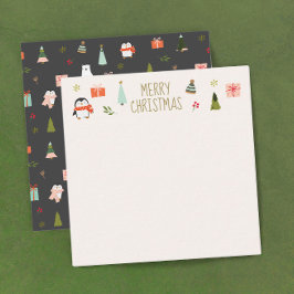 Schattig kerstfeest  notitiekaartje