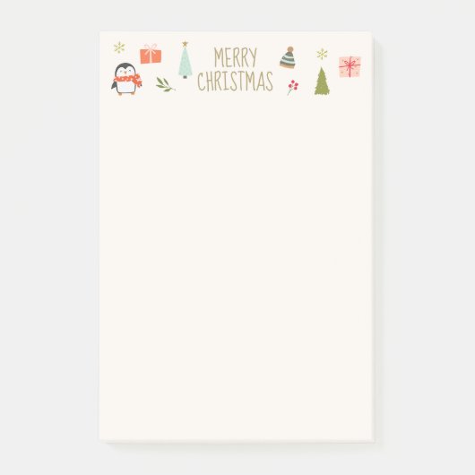 Schattig kerstfeest post-it® notes (Voorkant)