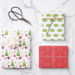 Schattig kerstfeest Sinterklaas Inpakpapier Vel