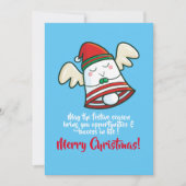  schattig kerstfeest vliegend kaart (Voorkant)