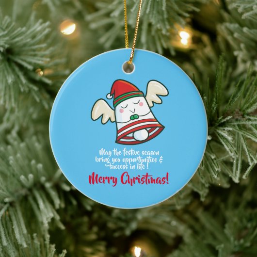 schattig kerstfeest vliegend keramisch ornament (Boom)