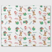 Schattig Kerstfeest voor Kinderen Cadeaupapier (Vlak)