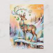 Schattig kersthert briefkaart (Voorkant)