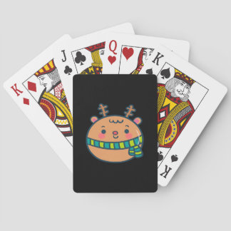 Schattig Kersthert Festieve Klassieke Ontwerp  Pokerkaarten