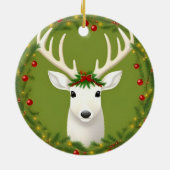 Schattig kersthertje keramisch ornament (Achterkant)