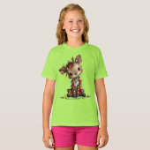 Schattig Kersthertje  T-shirt (Voorkant volledig)