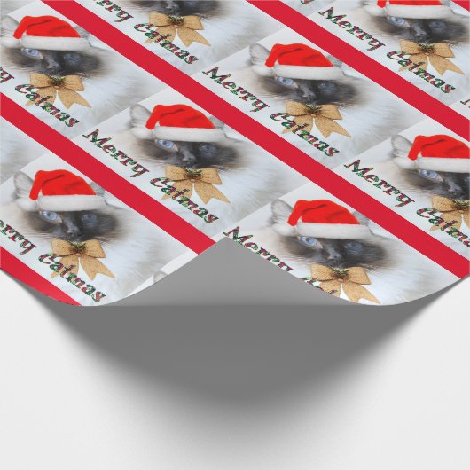 Schattig kerstinpakpapier van Ragdoll Cadeaupapier (Hoek)