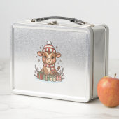 Schattig Kerstkalfsje Met Cadeaus Vintage Vector_1 (In situ)