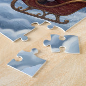 Schattig Kerstkatje en Rendier  Legpuzzel (Zijkant)