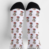 Schattig Kerstkatje op Cadeaudoos Sokken (Top)