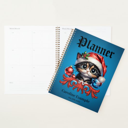 Schattig kerstkatje. planner (Display)