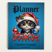 Schattig kerstkatje. planner (Voorkant)