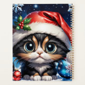 Schattig kerstkatje. planner (Achterkant)