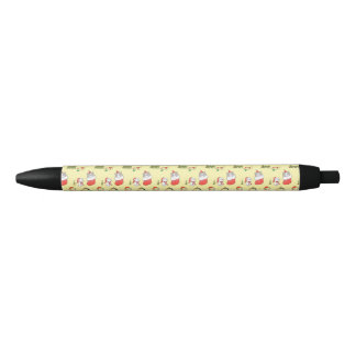 Schattig Kerstkattenpatroon – Feestelijke Vakantie Zwarte Inkt Pen