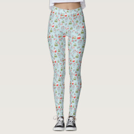 Schattig Kerstkattenpatroon – Festelijke Holiday D Leggings