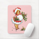 Schattig kerstkind met Vintage Muismat (Met muis)