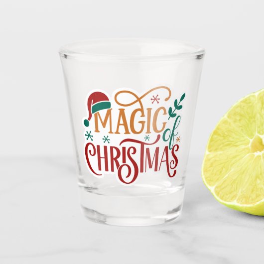 Schattig 'Kerstmagie' Shot Glas (Voorkant)