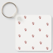 Schattig Kerstman Kerstontwerp Sleutelhanger (Voorkant)