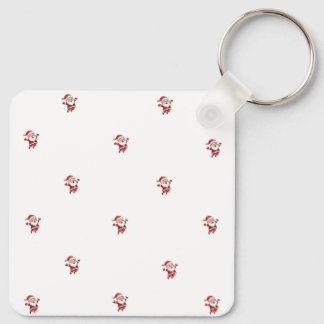 Schattig Kerstman Kerstontwerp Sleutelhanger