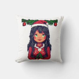 Schattig Kerstmeisje Kussen
