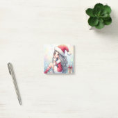 Schattig Kerstmeisje post-it notitie Post-it® Notes (Kantoor)