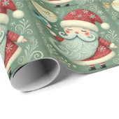 Schattig Kerstmis bel lijnkunst Cadeaupapier (Rol Hoek)