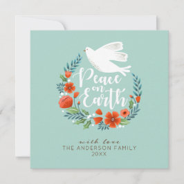 Schattig Kerstmis bloemenkrans Foto Feestdagenkaart