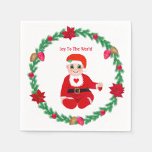 Schattig Kerstmis gelukkige baby & dennenkrans